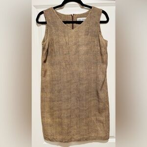 Vintage Brown Plaid Mini Dress
